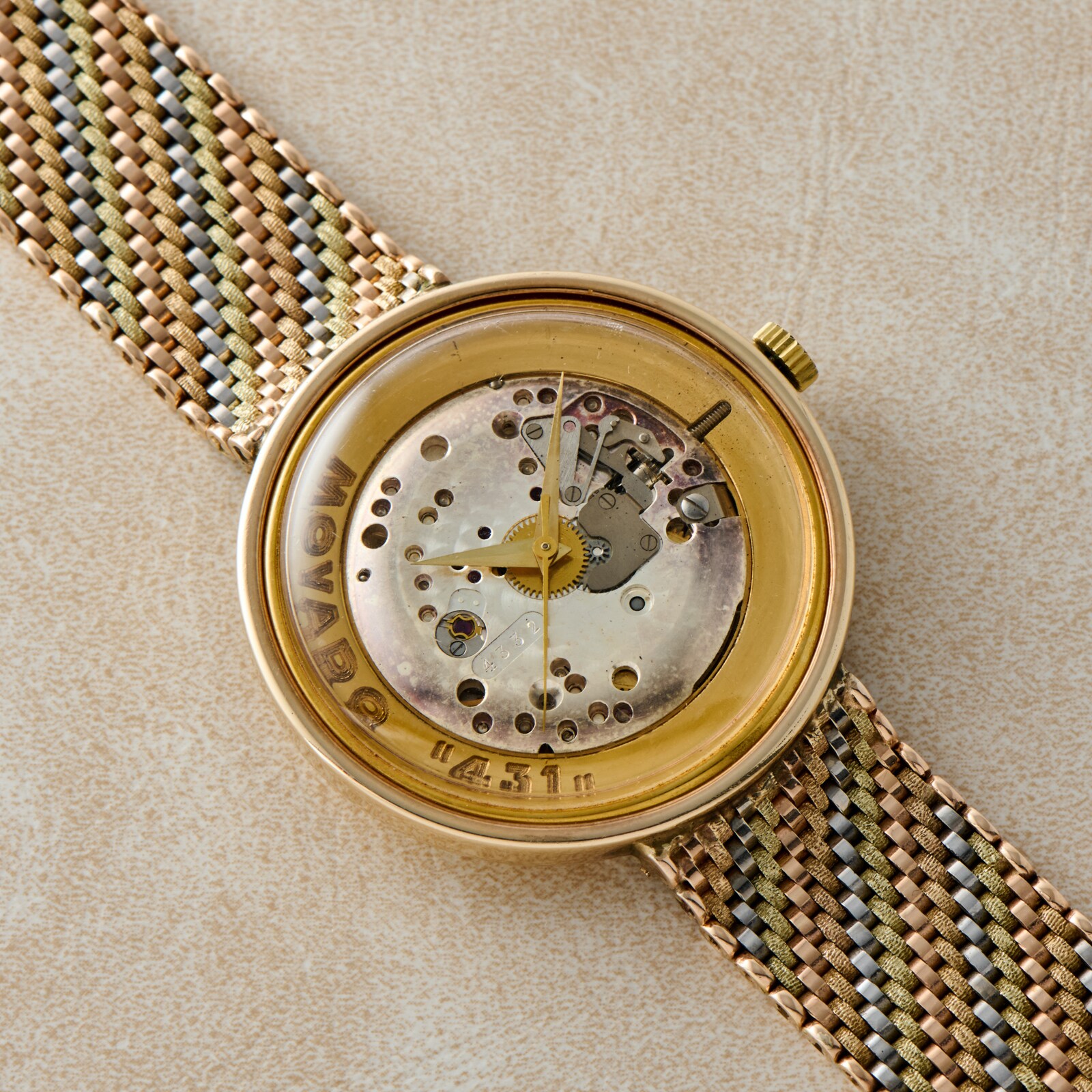 Pre-Owned Movado 431 Tri-Tone 'Salesman Sample'