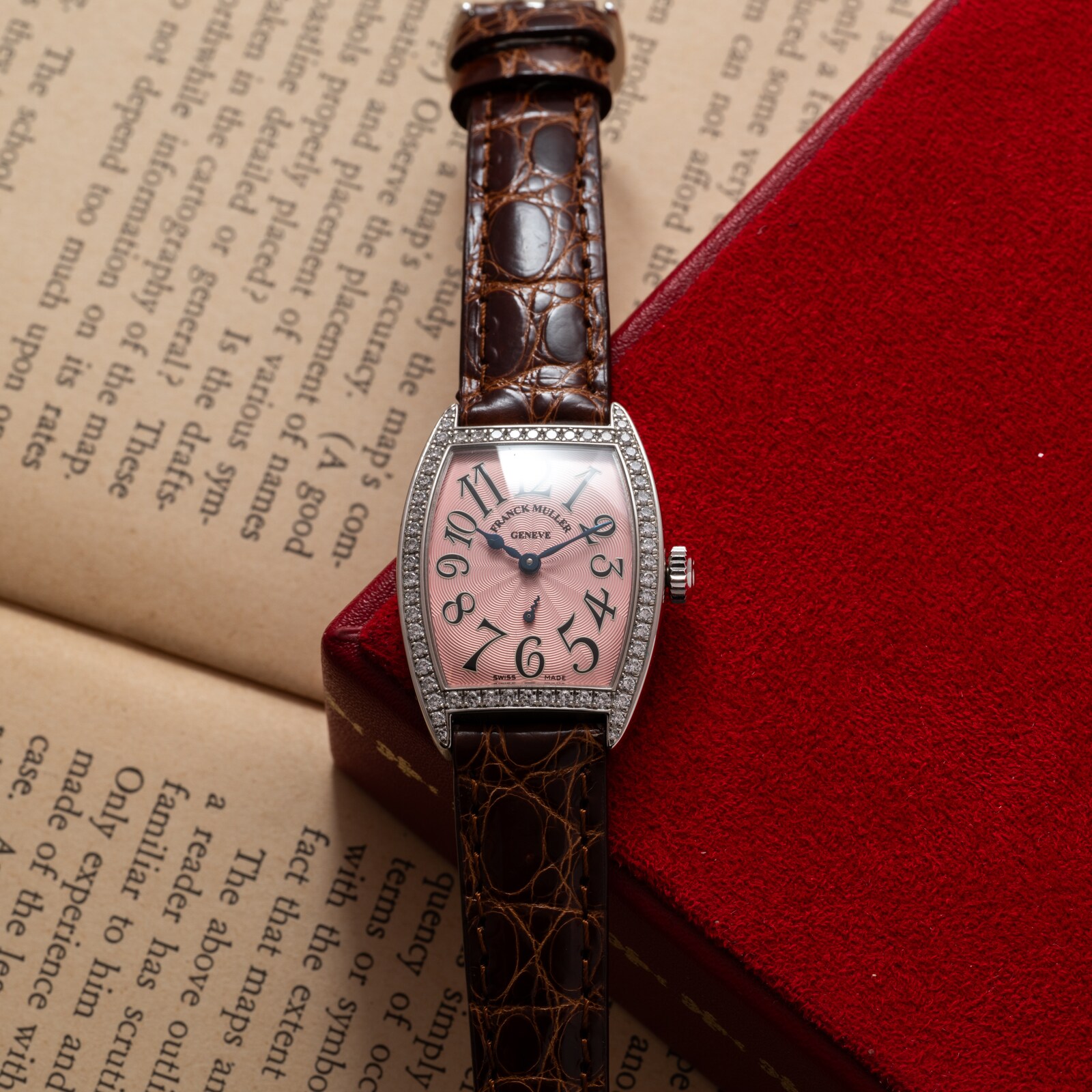 Pre-Owned Frank Muller Cintree Curvex Platinum Diamond