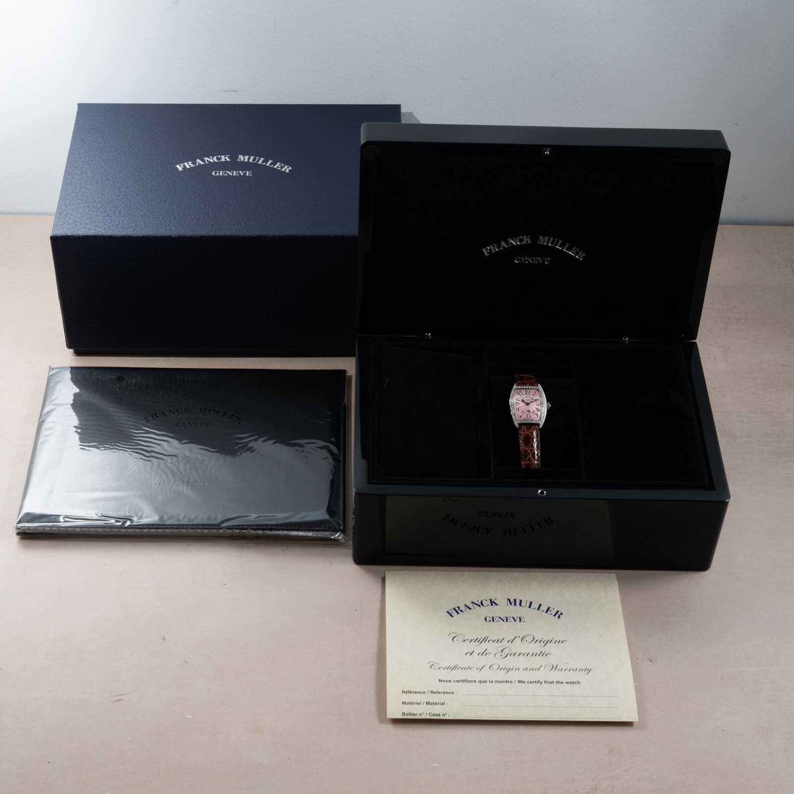 Pre-Owned Frank Muller Cintree Curvex Platinum Diamond