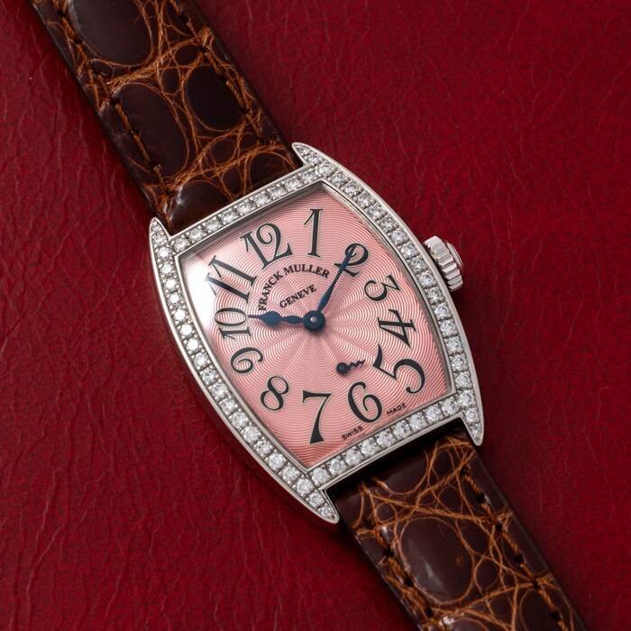 Pre-Owned Frank Muller Cintree Curvex Platinum Diamond