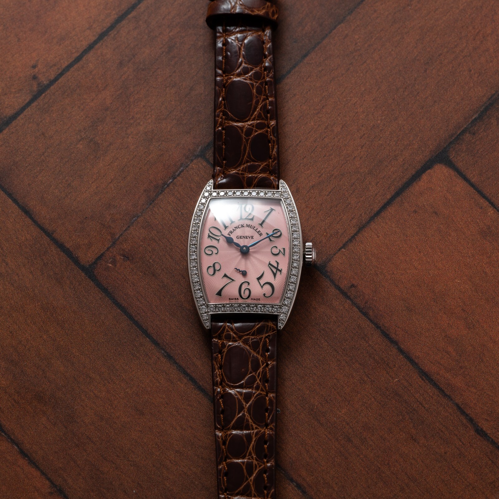 Pre-Owned Frank Muller Cintree Curvex Platinum Diamond