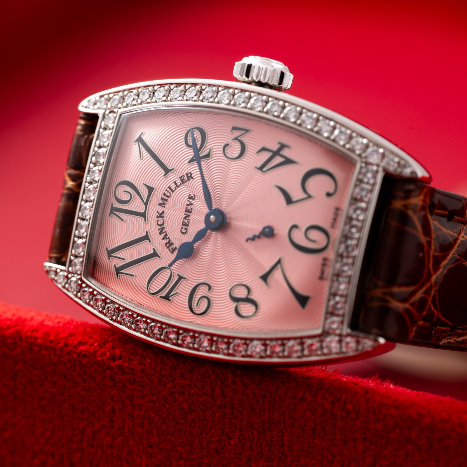 Pre-Owned Frank Muller Cintree Curvex Platinum Diamond