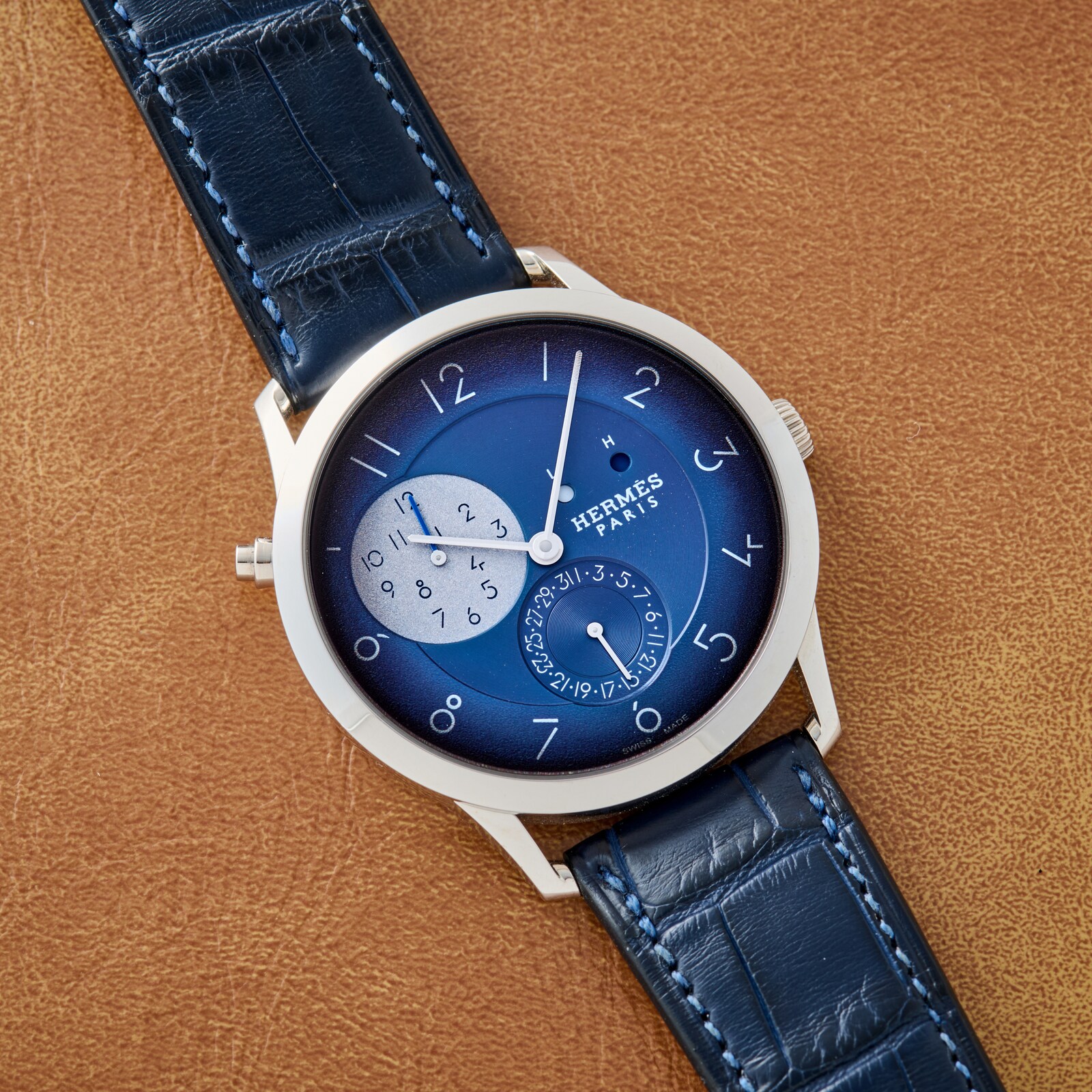 Pre-Owned Hermès Slim D'Hermès GMT for HODINKEE