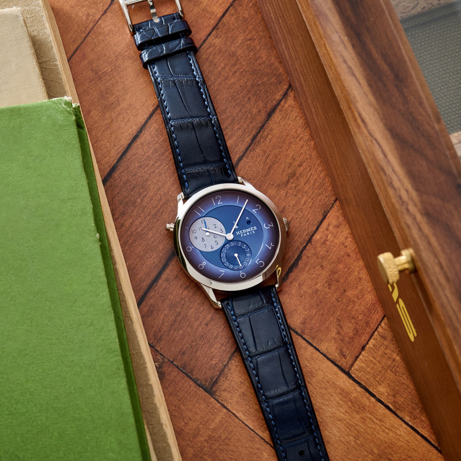 Pre-Owned Hermès Slim D'Hermès GMT for HODINKEE