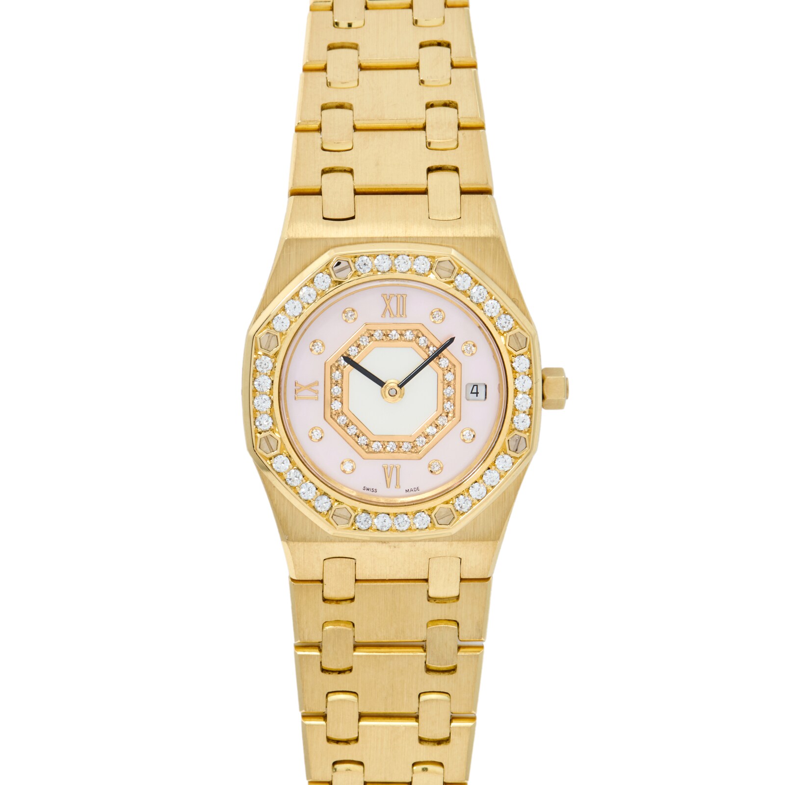 Pre-Owned Audemars Piguet Royal Oak 'Pink MOP' Ladies Diamonds