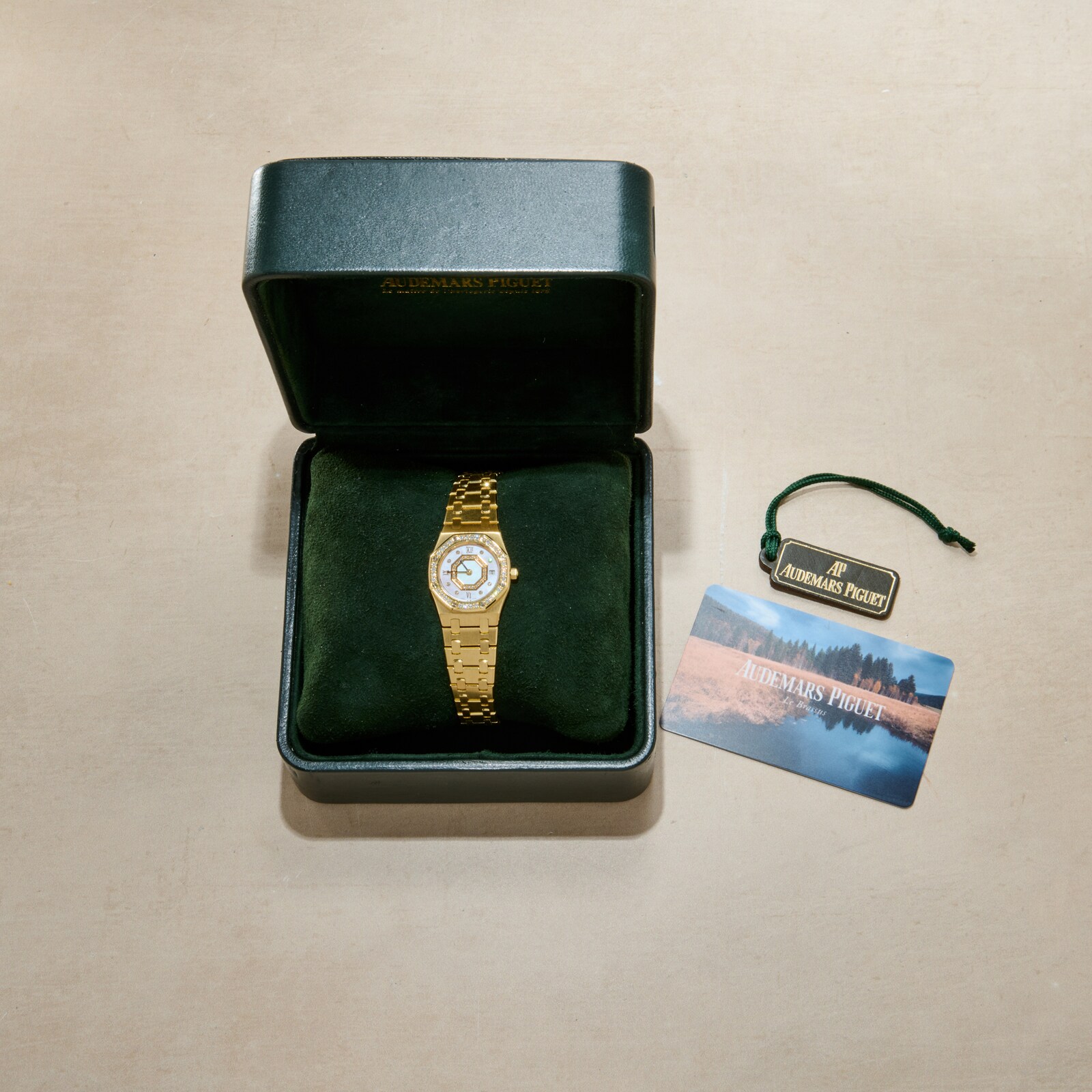 Pre-Owned Audemars Piguet Royal Oak 'Pink MOP' Ladies Diamonds