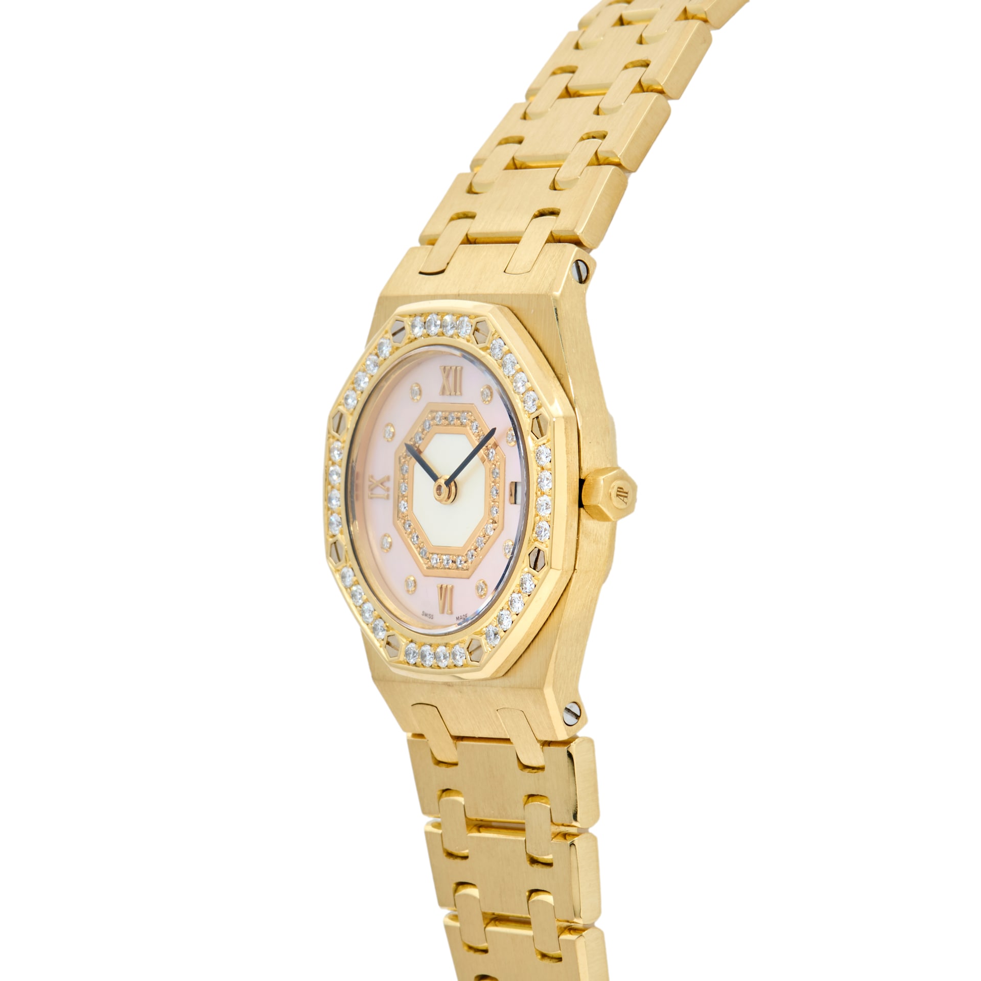 Pre-Owned Audemars Piguet Royal Oak 'Pink MOP' Ladies Diamonds