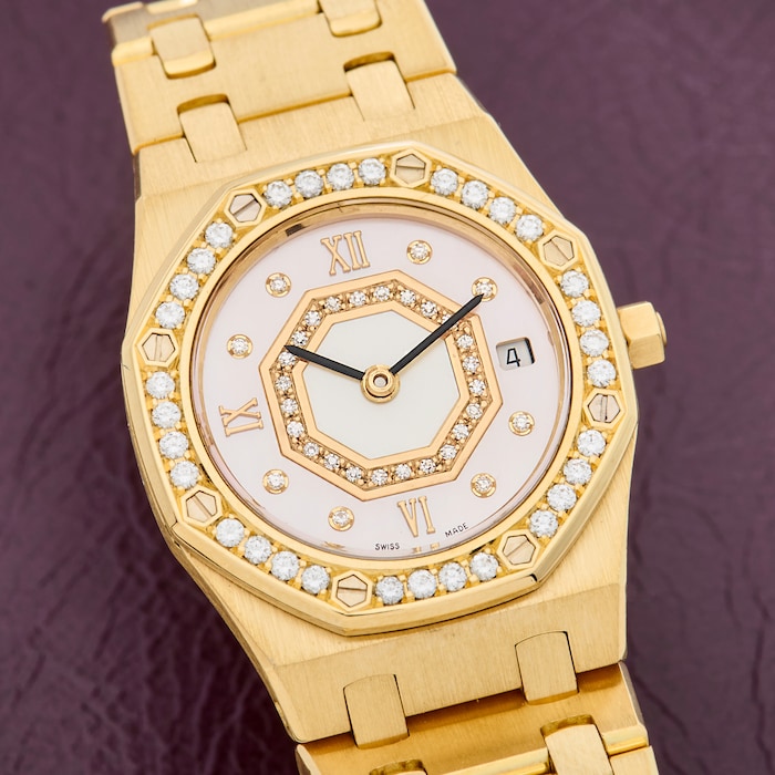 Pre-Owned Audemars Piguet Royal Oak 'Pink MOP' Ladies Diamonds