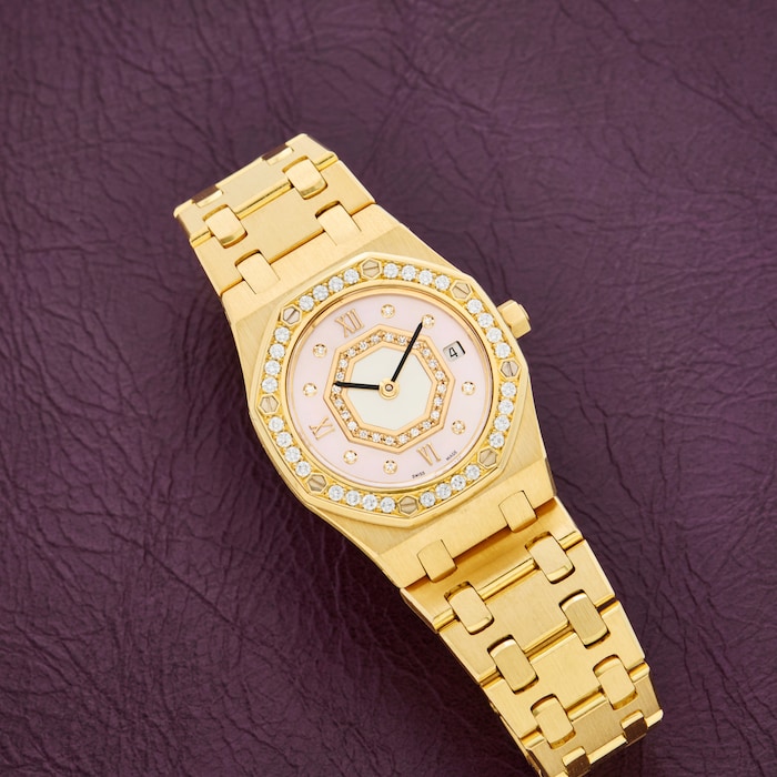 Pre-Owned Audemars Piguet Royal Oak 'Pink MOP' Ladies Diamonds