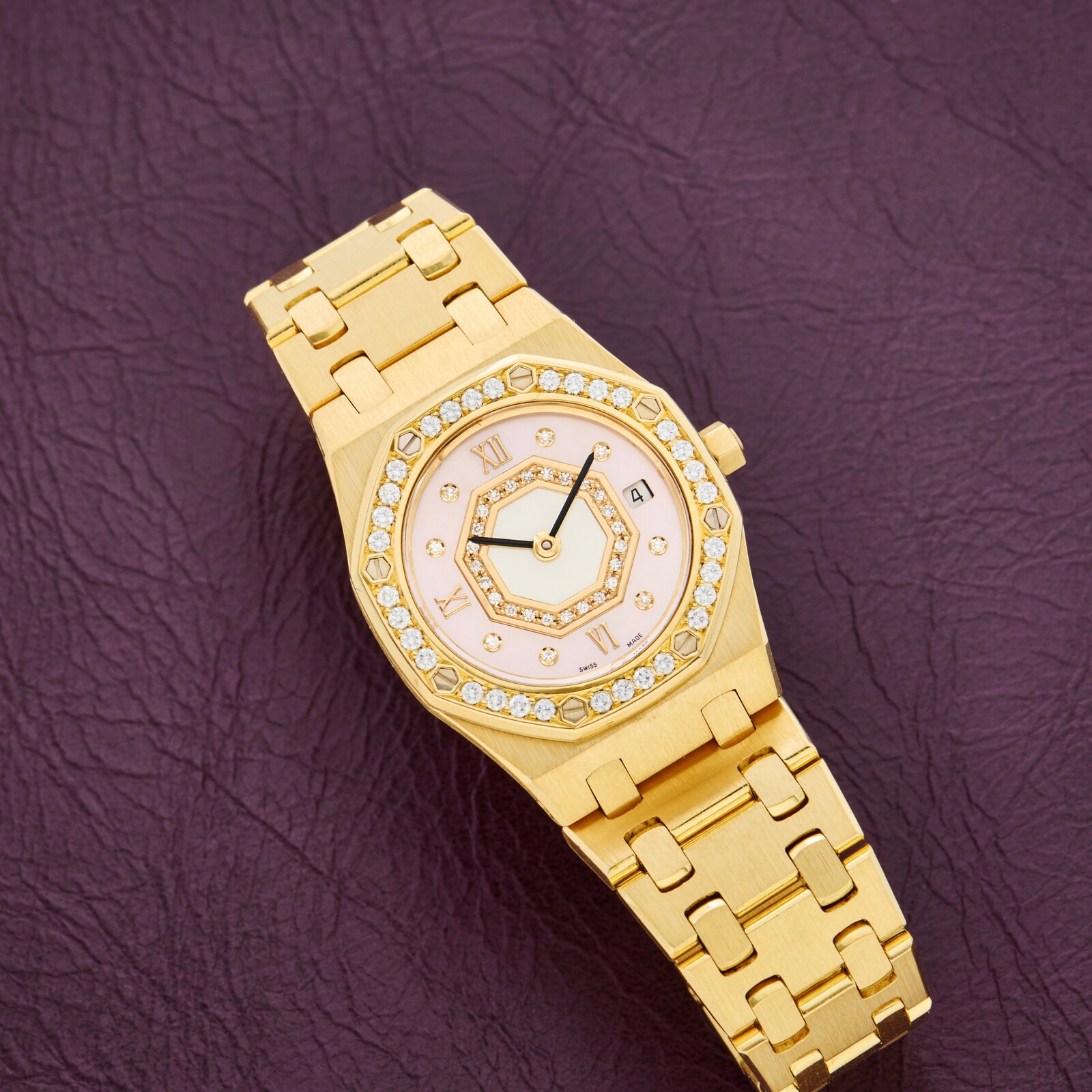 Pre-Owned Audemars Piguet Royal Oak 'Pink MOP' Ladies Diamonds