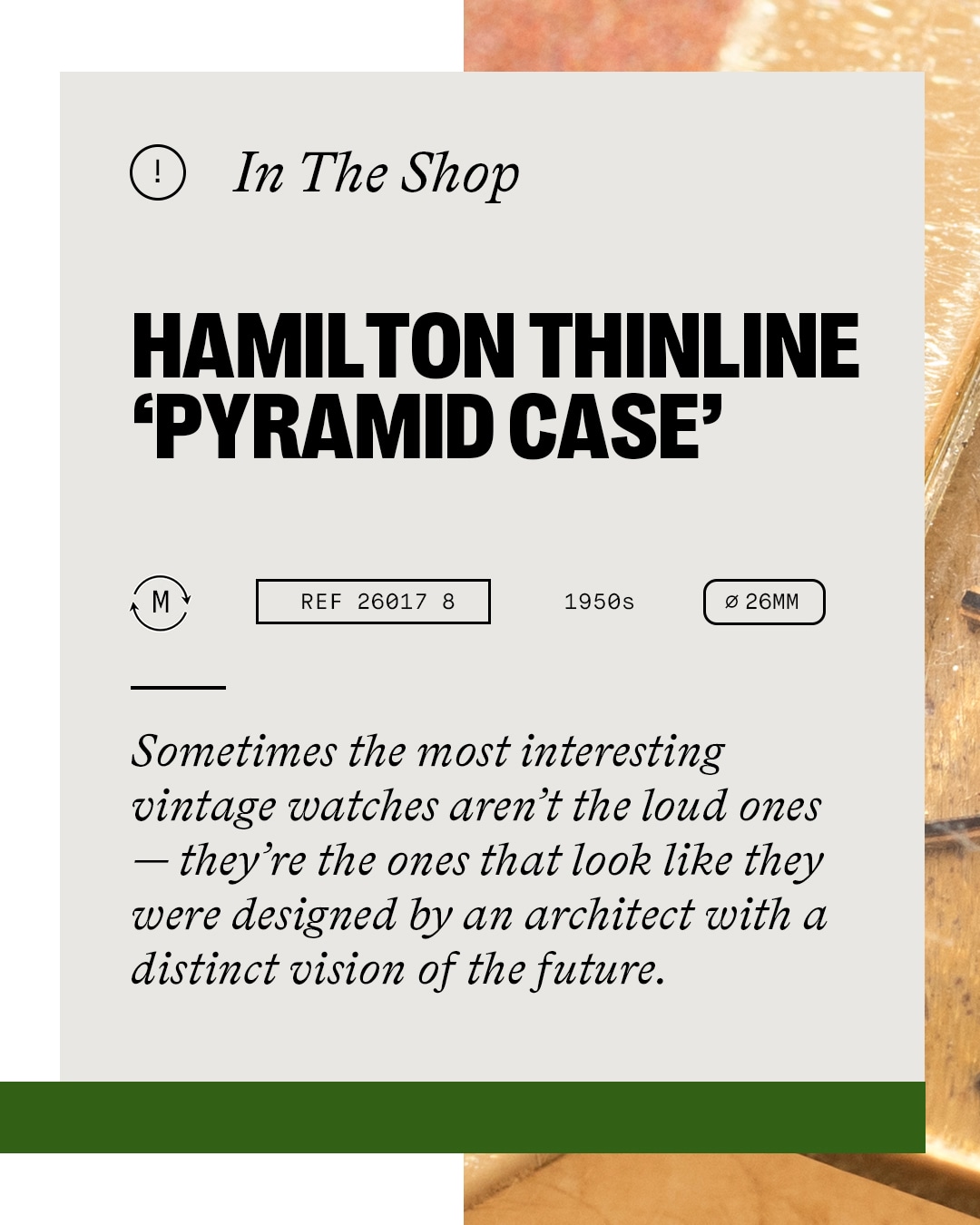 Pre-Owned Hamilton Thinline 'Pyramid Case'