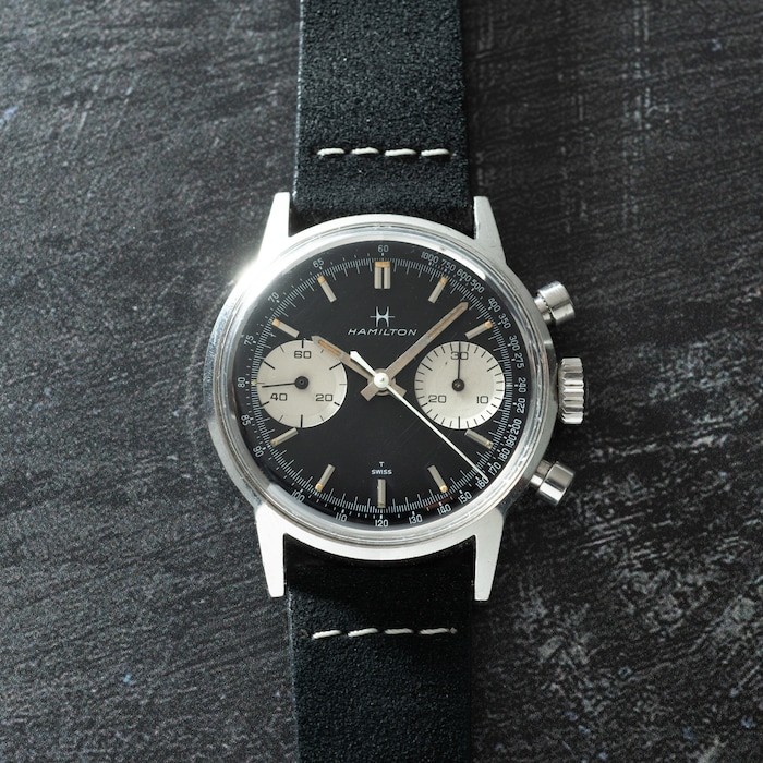 Pre-Owned Hamilton Reverse Panda Chronograph