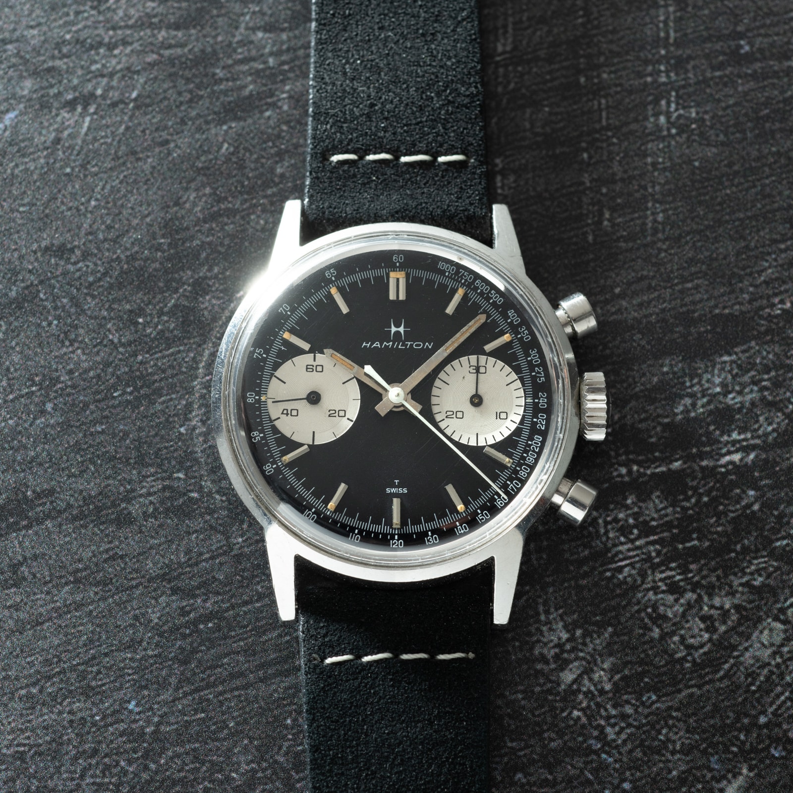 Pre-Owned Hamilton Reverse Panda Chronograph