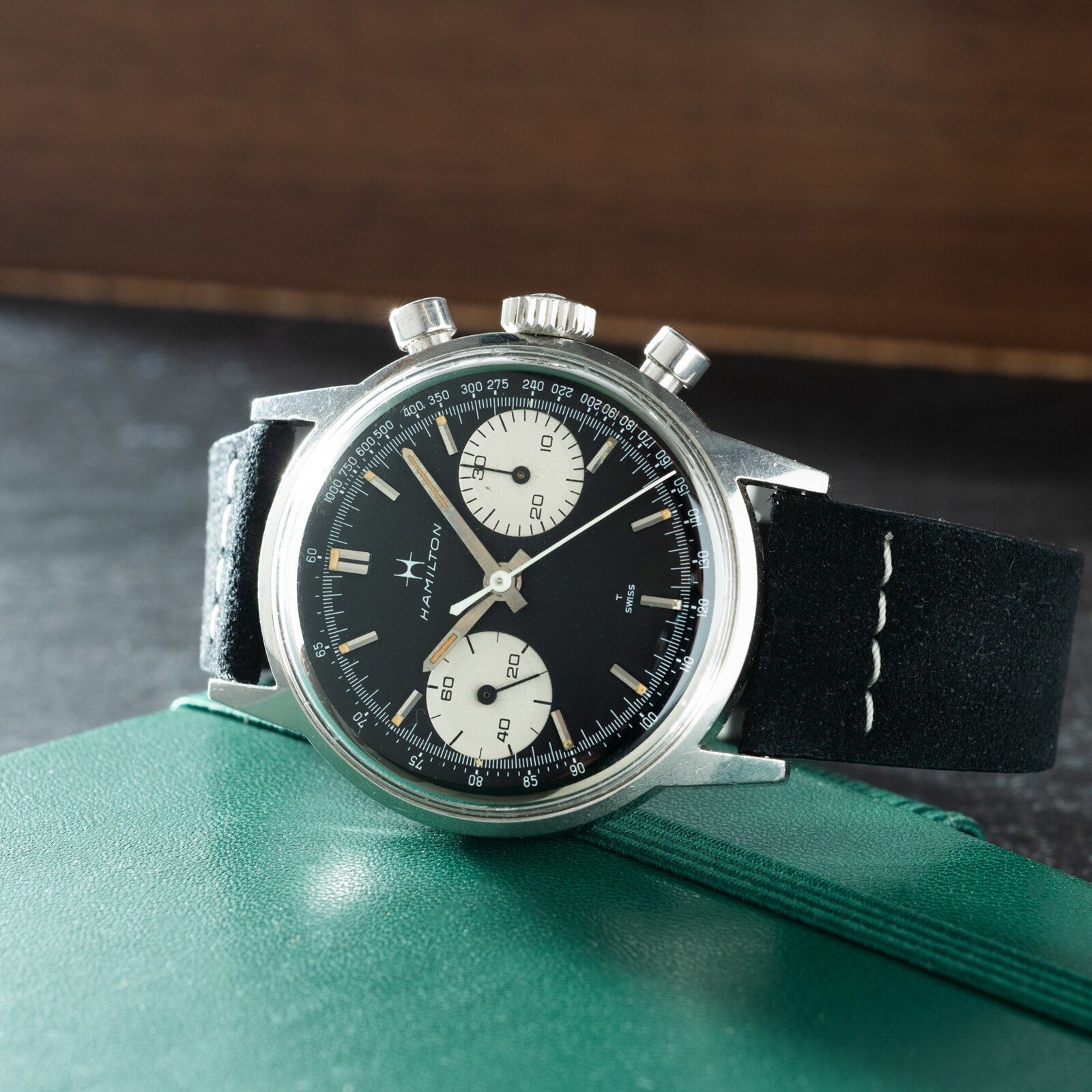 Pre-Owned Hamilton Reverse Panda Chronograph