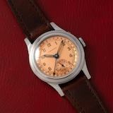 Pre-Owned Longines Salmon' Pointer Date