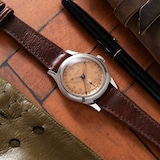 Pre-Owned Longines Salmon' Pointer Date