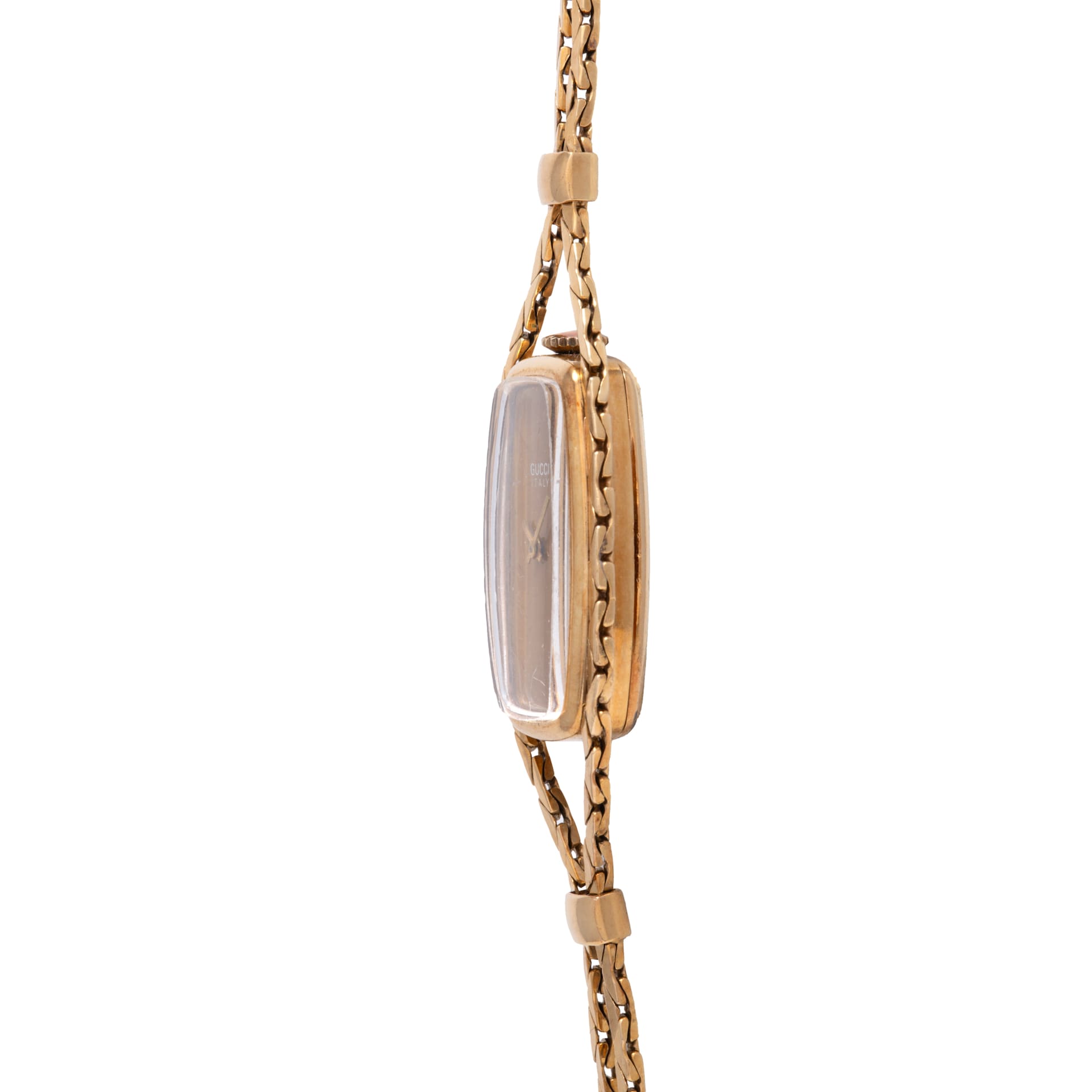 Pre-Owned Gucci Tiger's Eye Sautoir Timepiece Necklace