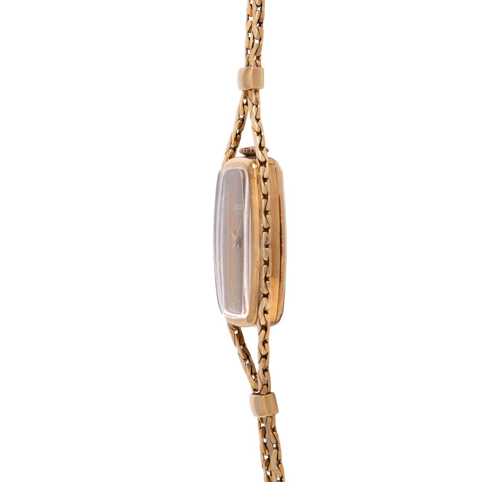 Pre-Owned Gucci Tiger's Eye Sautoir Timepiece Necklace