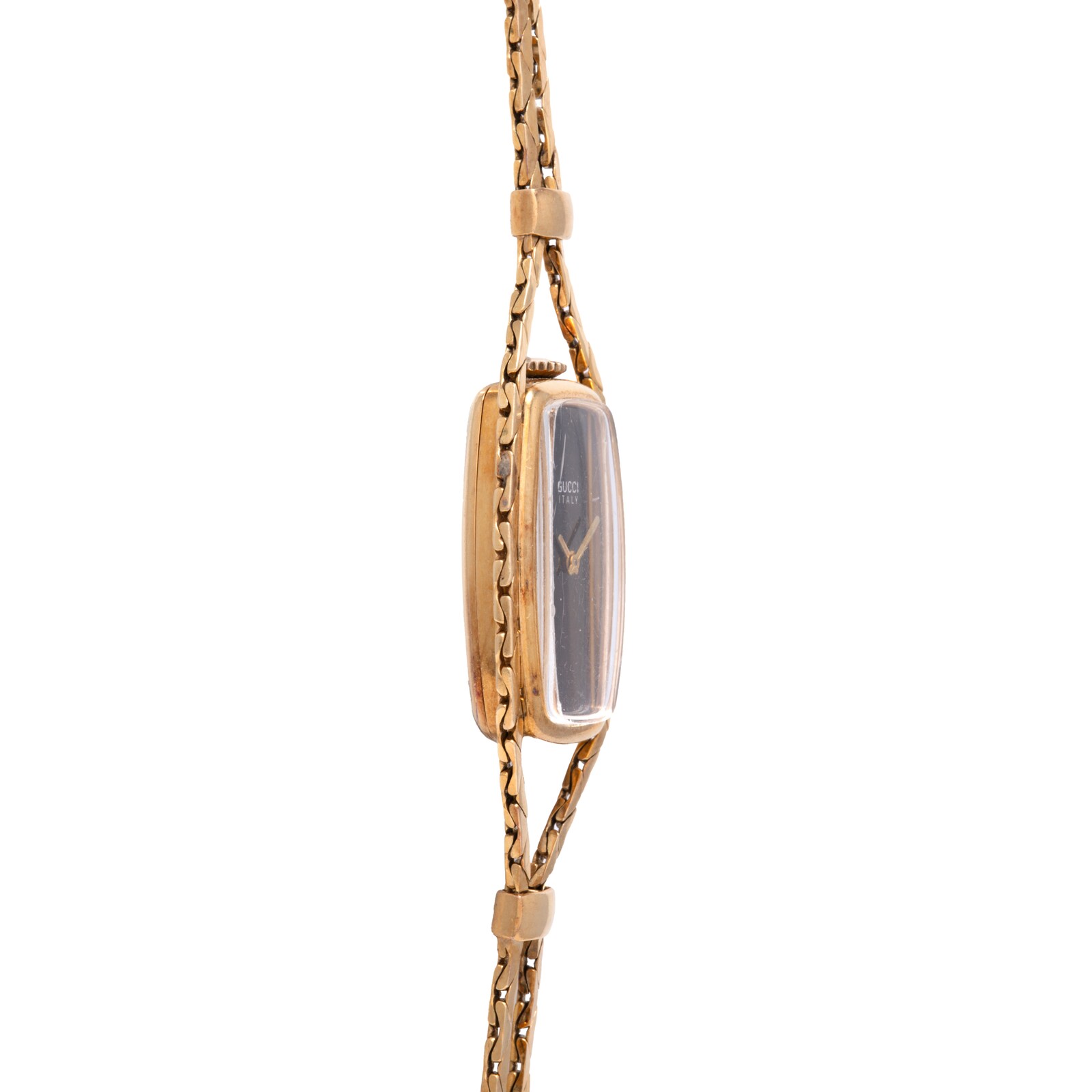 Pre-Owned Gucci Tiger's Eye Sautoir Timepiece Necklace