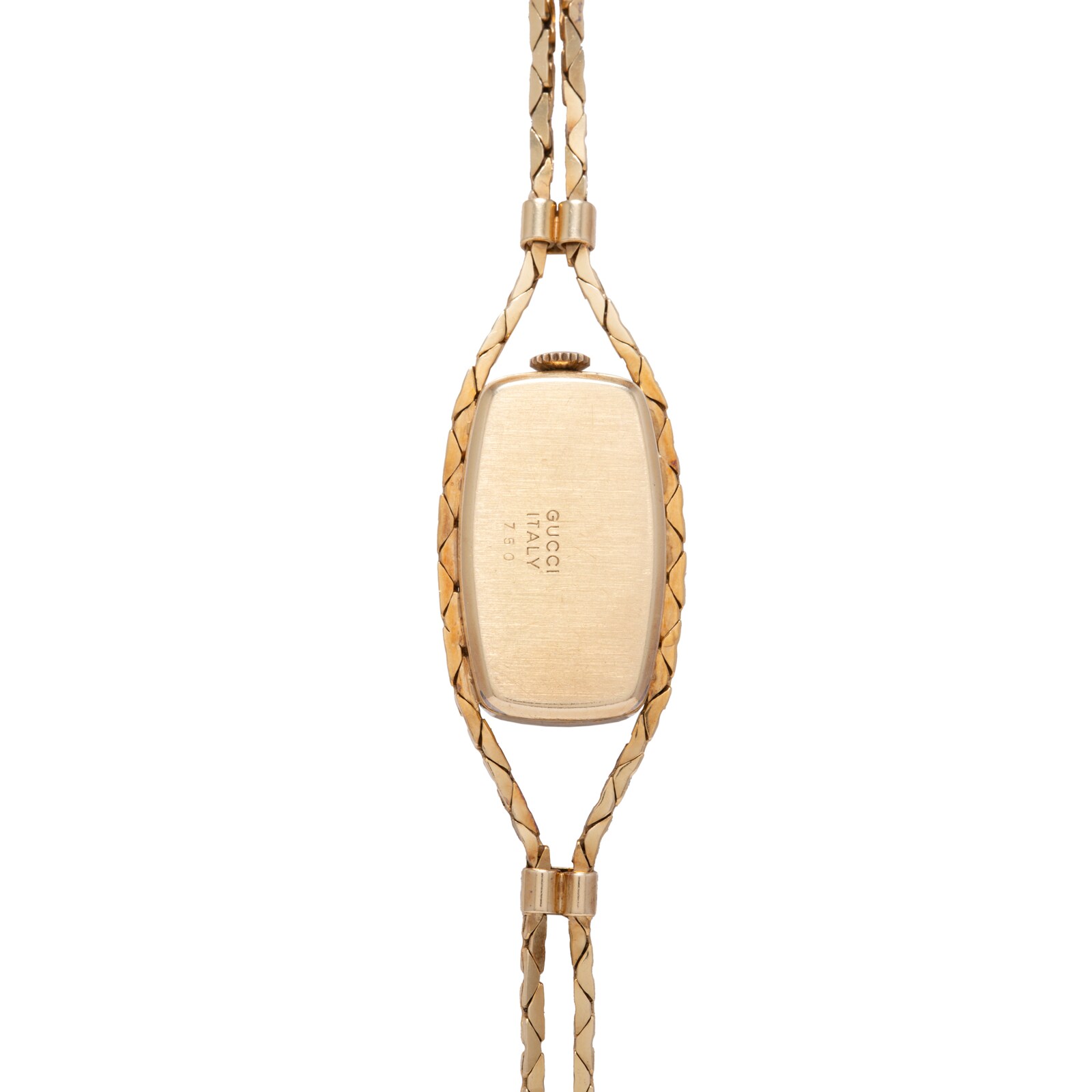 Pre-Owned Gucci Tiger's Eye Sautoir Timepiece Necklace