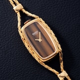 Pre-Owned Gucci Tiger's Eye Sautoir Timepiece Necklace