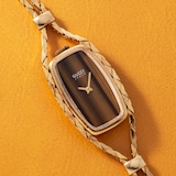 Pre-Owned Gucci Tiger's Eye Sautoir Timepiece Necklace