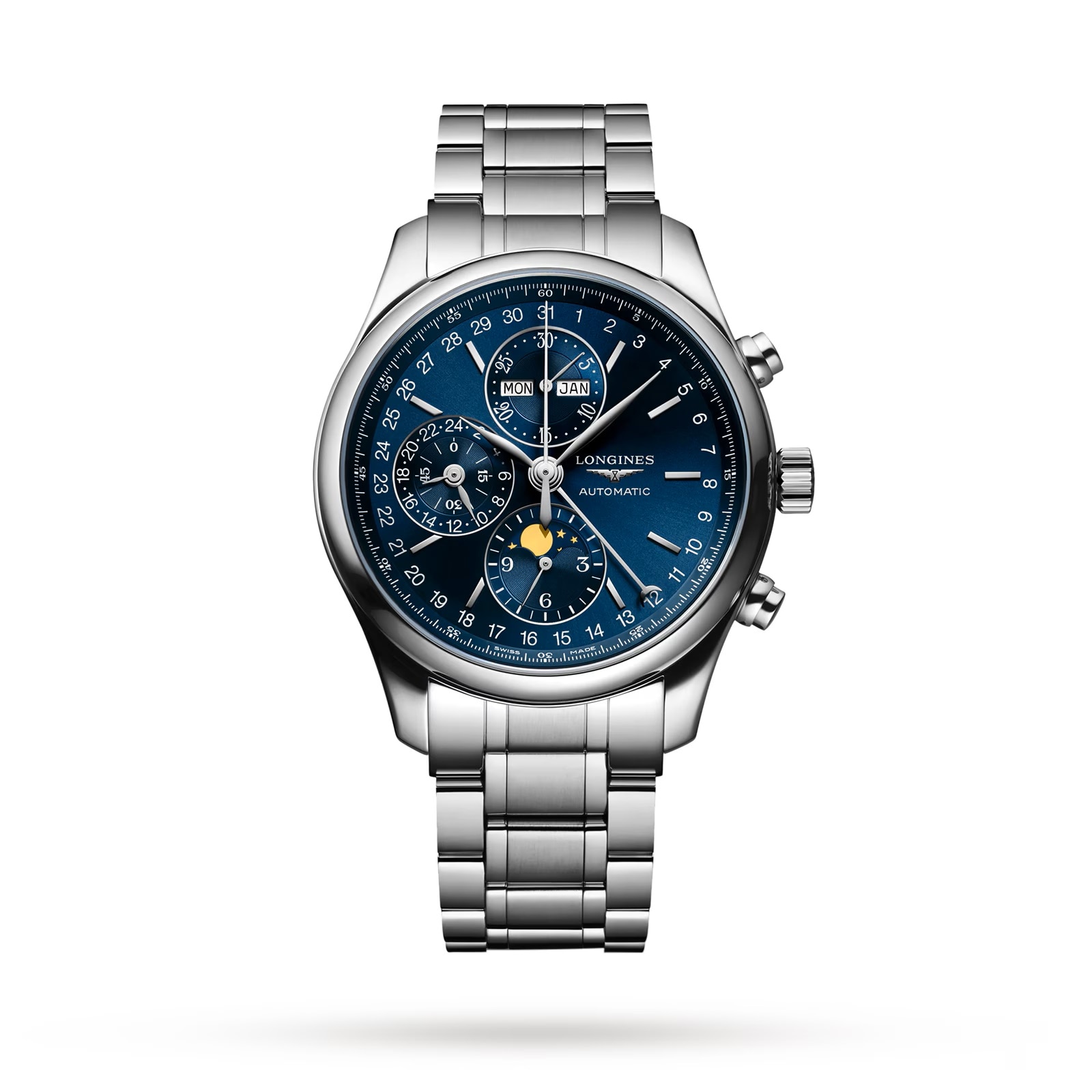 Pre-Owned Longines Master Collection 42mm Mens Watch Sunray Blue