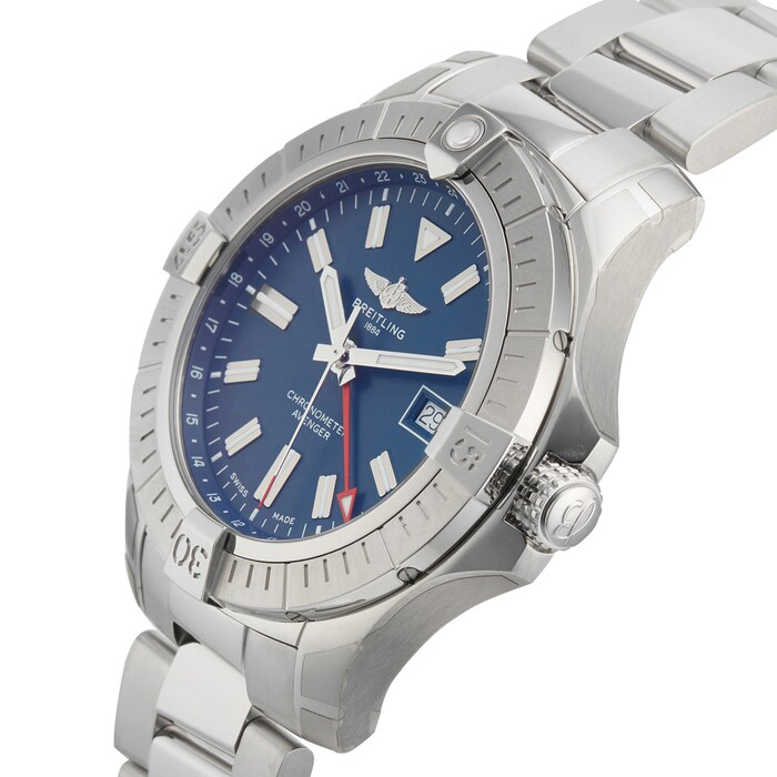 Pre-Owned Breitling Avenger Automatic GMT 45 Stainless Steel Watch