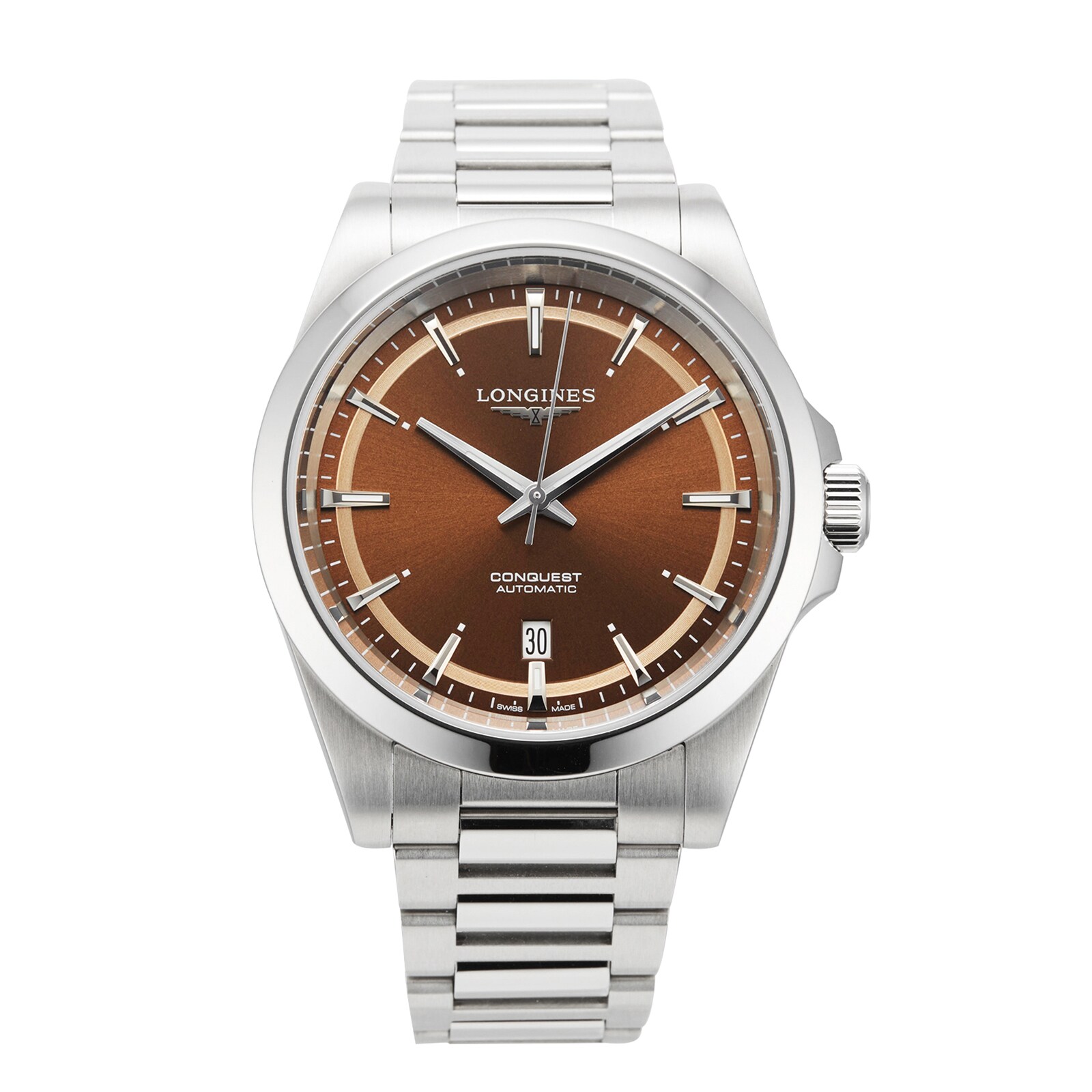 Ex-Display Longines Conquest 41mm Mens Watch Brown