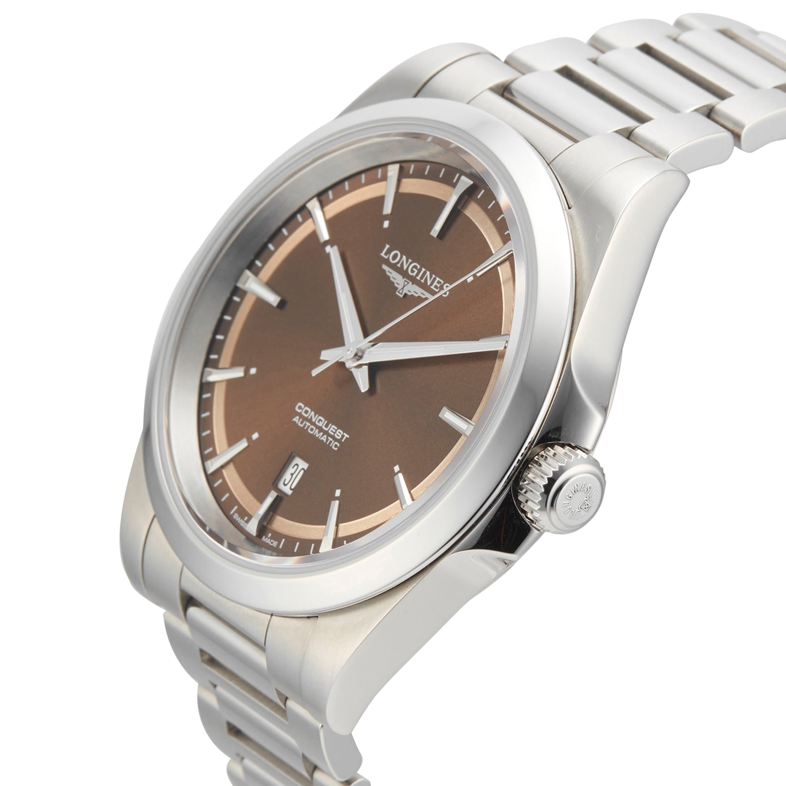Ex-Display Longines Conquest 41mm Mens Watch Brown