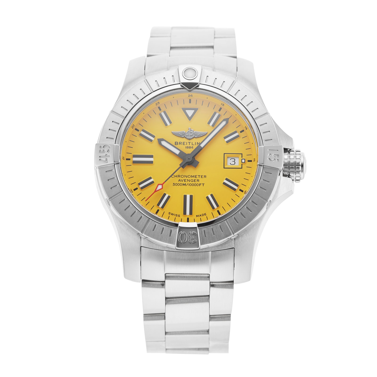 Pre-Owned Breitling Avenger 45 Seawolf Stainless Steel 45mm Automatic Mens Watch Pre-Owned Breitling Avenger 45 Seawolf Stainless Steel 45mm Automatic Mens Watch