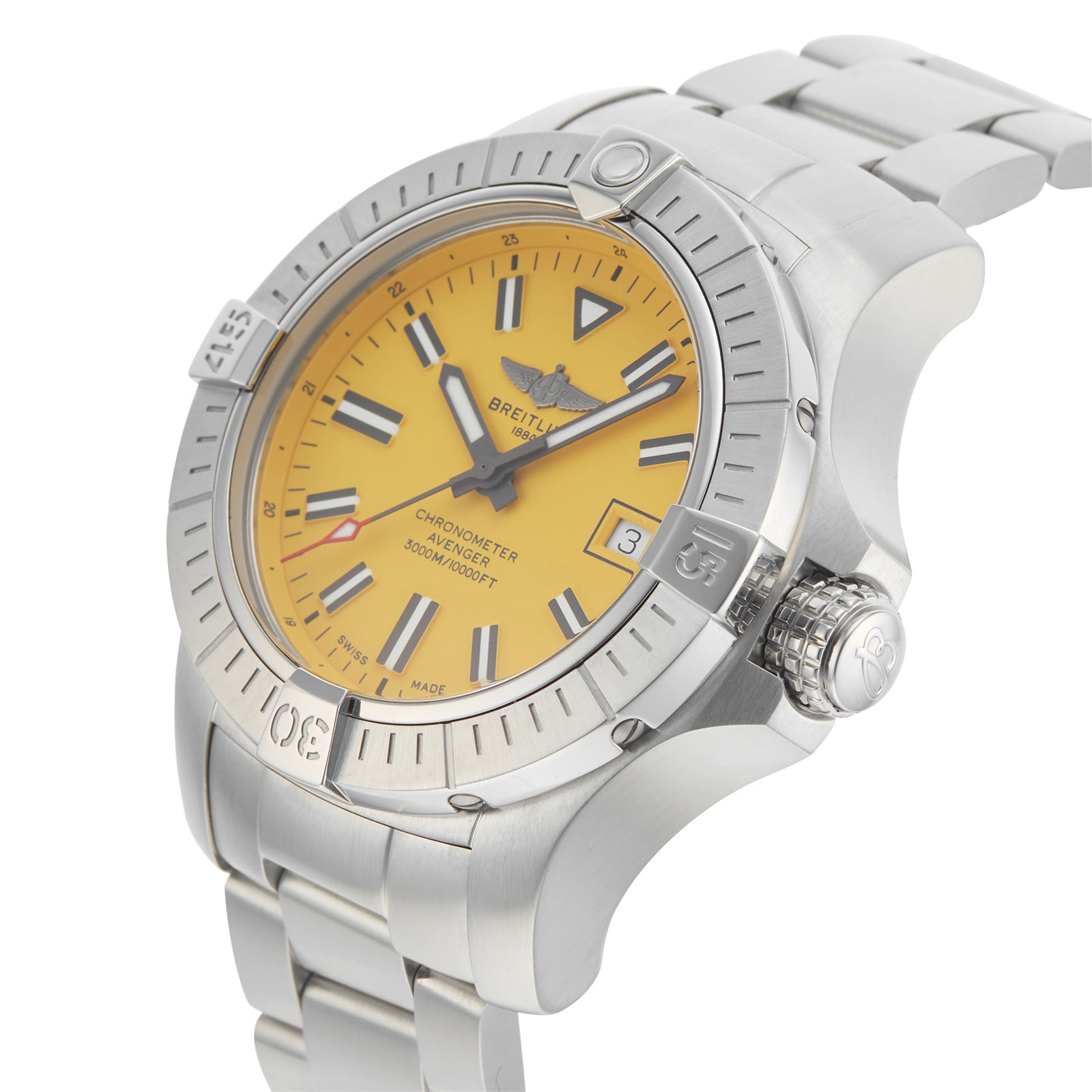 Pre-Owned Breitling Avenger 45 Seawolf Stainless Steel 45mm Automatic Mens Watch Pre-Owned Breitling Avenger 45 Seawolf Stainless Steel 45mm Automatic Mens Watch