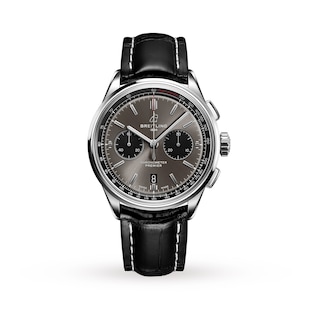 Pre-Owned Breitling Premier B01 Chronograph 42 Leather Strap Watch