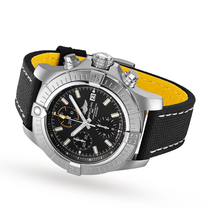 Pre-Owned Breitling Avenger Chronograph 45 Leather Strap Watch