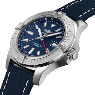 Pre-Owned Breitling Avenger Automatic GMT 45 Leather Strap Watch