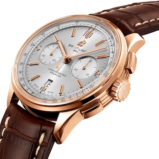Pre-Owned Breitling Premier B01 Chronograph 42 18ct Red Gold Watch