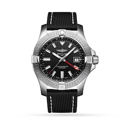 47010096 - Avenger Automatic GMT 43 Stainless Steel Leather Strap Watch