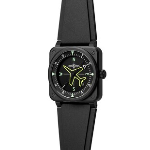 Pre-Owned Bell & Ross BR 03 Gyrocompass 41mm Limited Edition Mens Watch Black