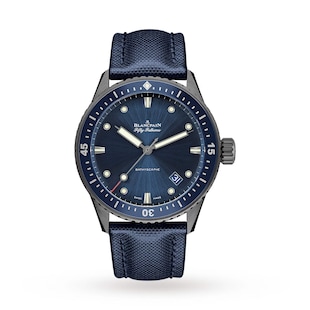 Pre-Owned Blancpain Fifty Fathoms Bathyscaphe 43.5mm Mens Watch Blue