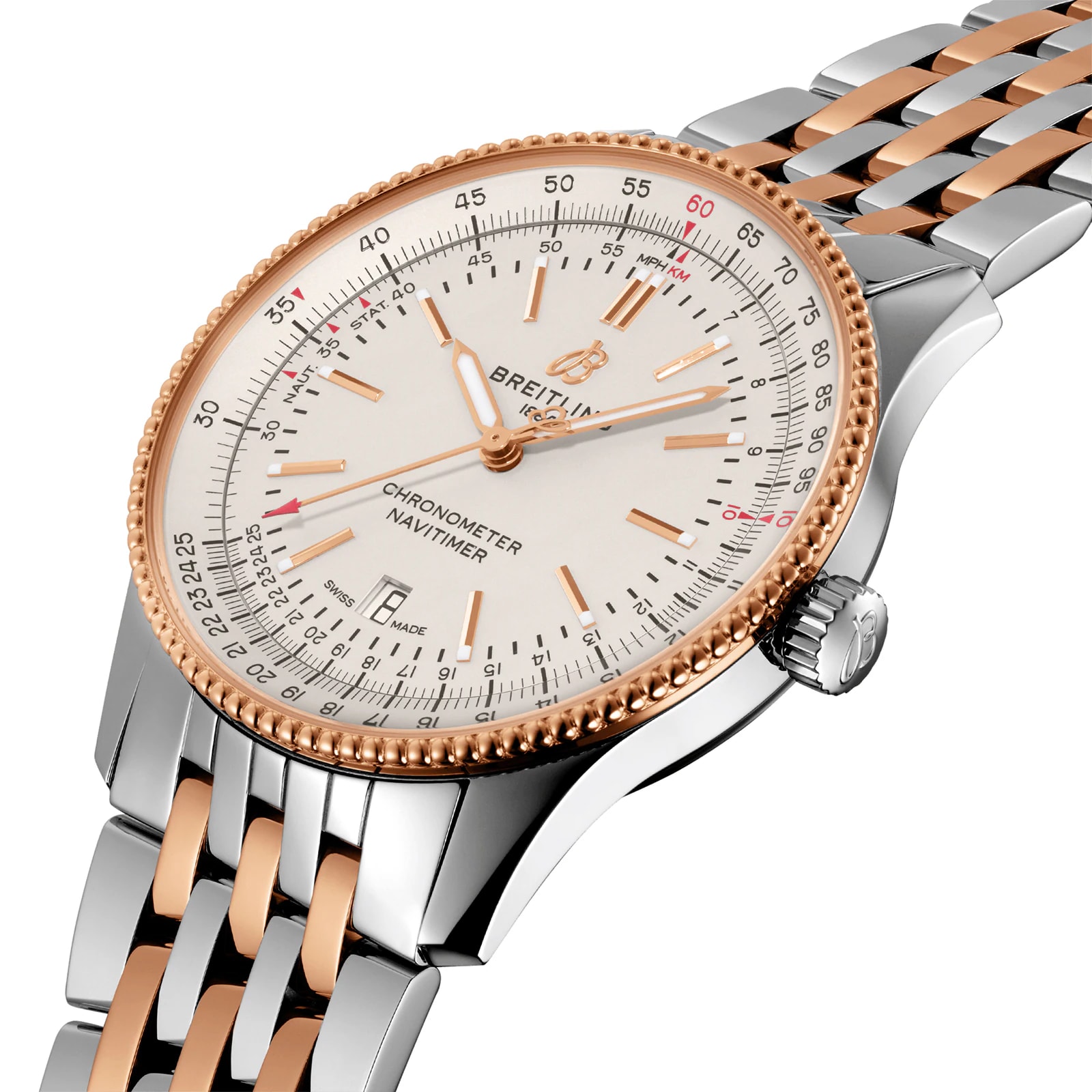 Pre-Owned Breitling Navitimer Automatic 41 Stainless Steel & 18k Red Gold Watch