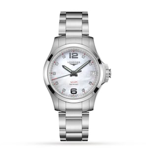 Pre-Owned Longines Conquest VHP 36mm MOP Dial Ladies Watch