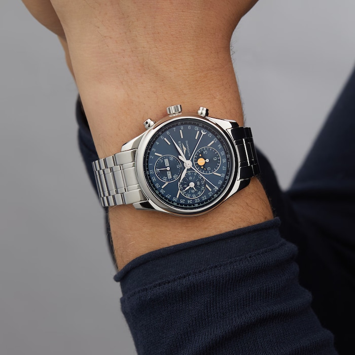 Pre-Owned Longines Master Collection 42mm Mens Watch Sunray Blue
