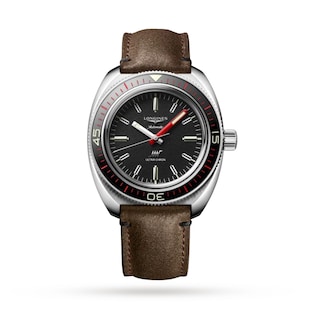 Pre-Owned Longines Ultra-Chron 43mm Mens Watch - Brown Leather Strap
