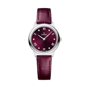Pre-Owned Omega De Ville Prestige 27.5mm, Steel On Leather Strap Ladies Watch