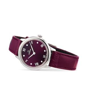 Pre-Owned Omega De Ville Prestige 27.5mm, Steel On Leather Strap Ladies Watch