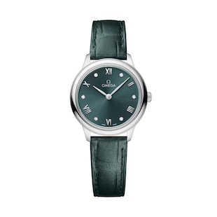 Pre-Owned Omega De Ville Prestige 27.5mm, Steel On Leather Strap Ladies Watch