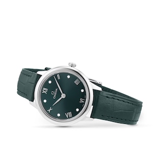 Pre-Owned Omega De Ville Prestige 27.5mm, Steel On Leather Strap Ladies Watch