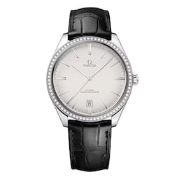 47010198 - De Ville Trésor 40mm, Steel On Leather Strap