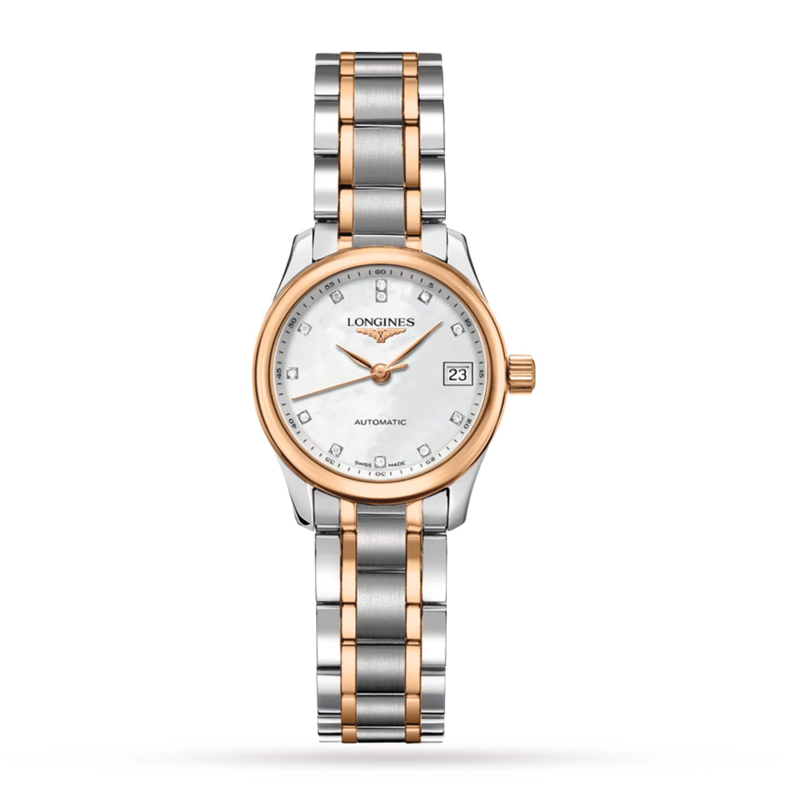 Pre-Owned Longines Master Collection 25.5mm Stainless Steel/Gold 18K Automatic Ladies Watch