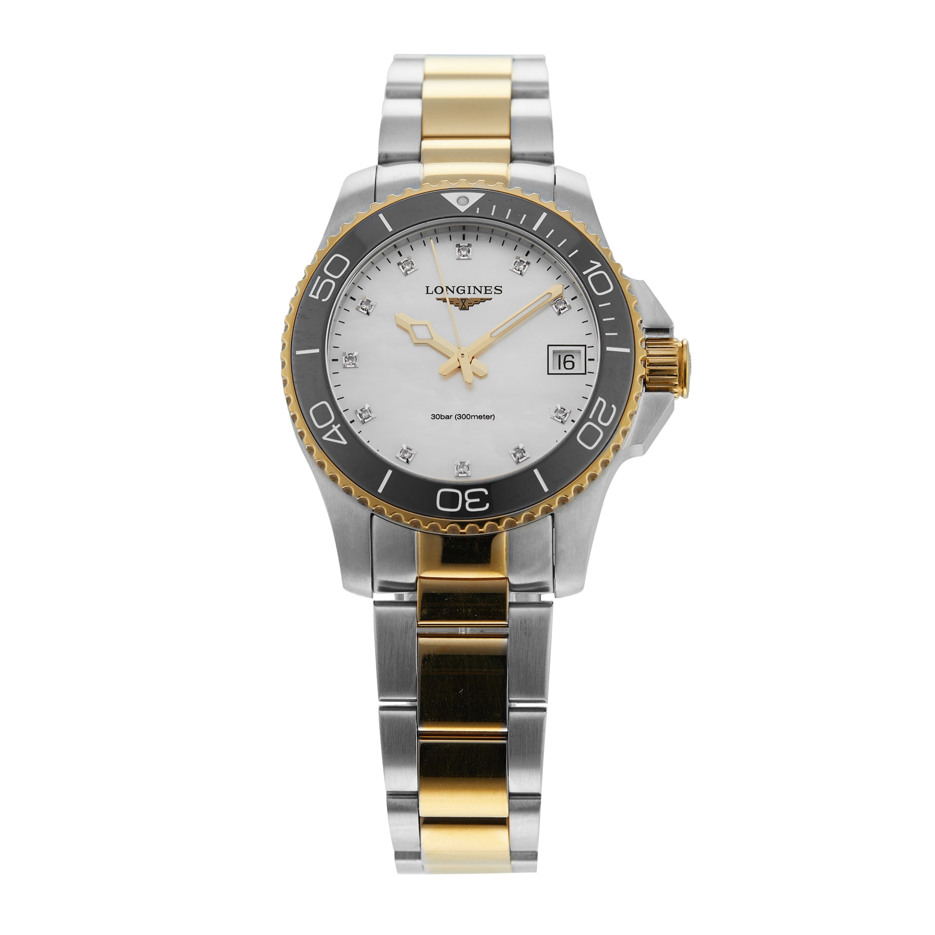 Pre-Owned Longines Hydroconquest 32mm Ladies Watch Mother Of Pearl Exclusive to The Watches Of Switzerland Group